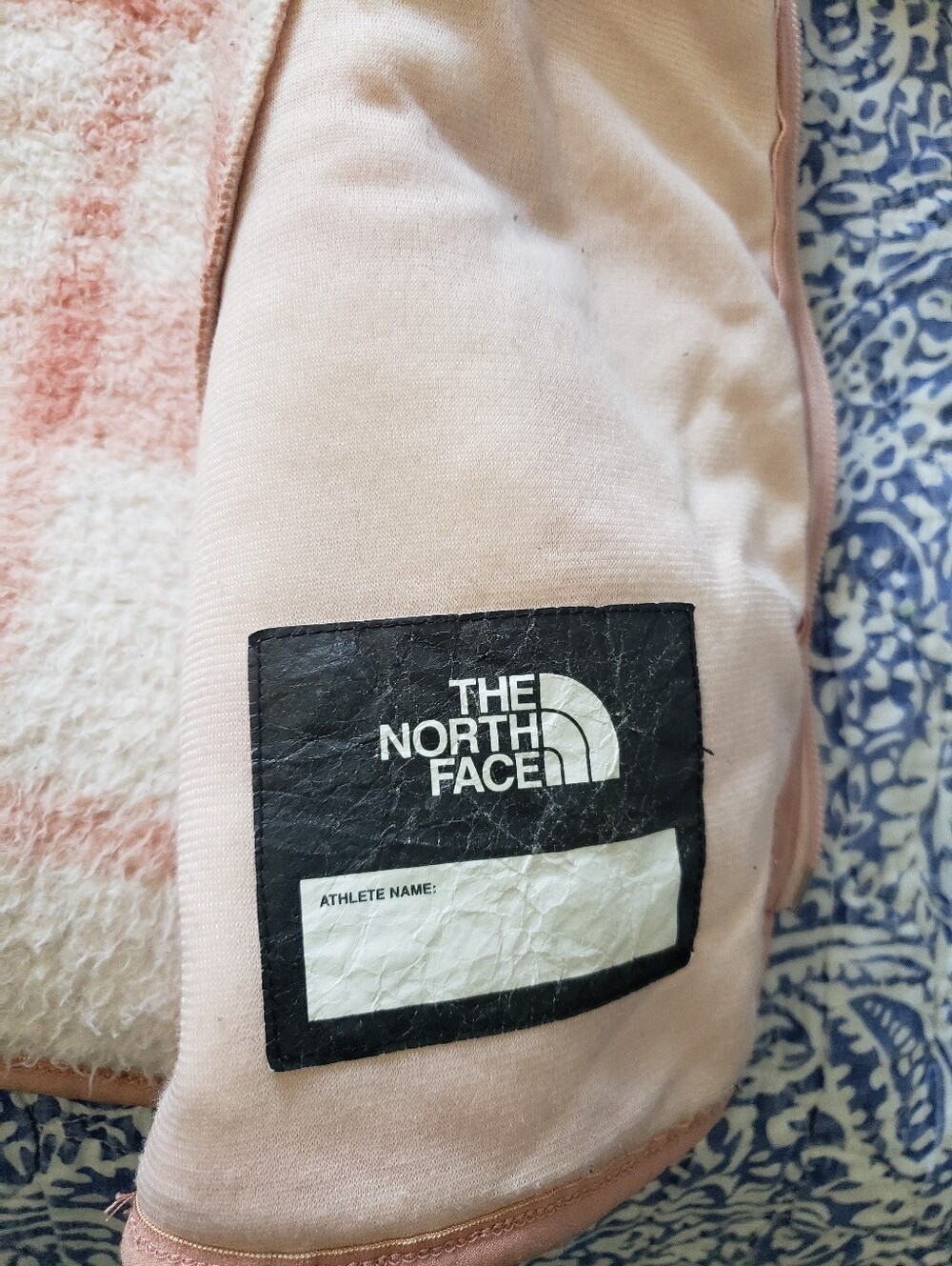 North Face Kids Pink Plaid Sherpa Jacket - Cozy Full-Zip XL - Picture 5 of 11